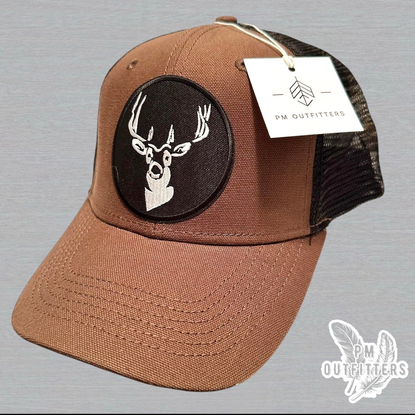 Deer Silhouette Canvas Trucker