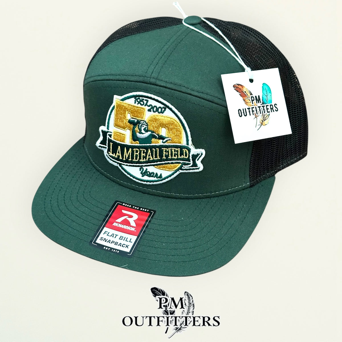 PM Outfitters hang tag Green Bay Packers Lambeau Field trucker hat