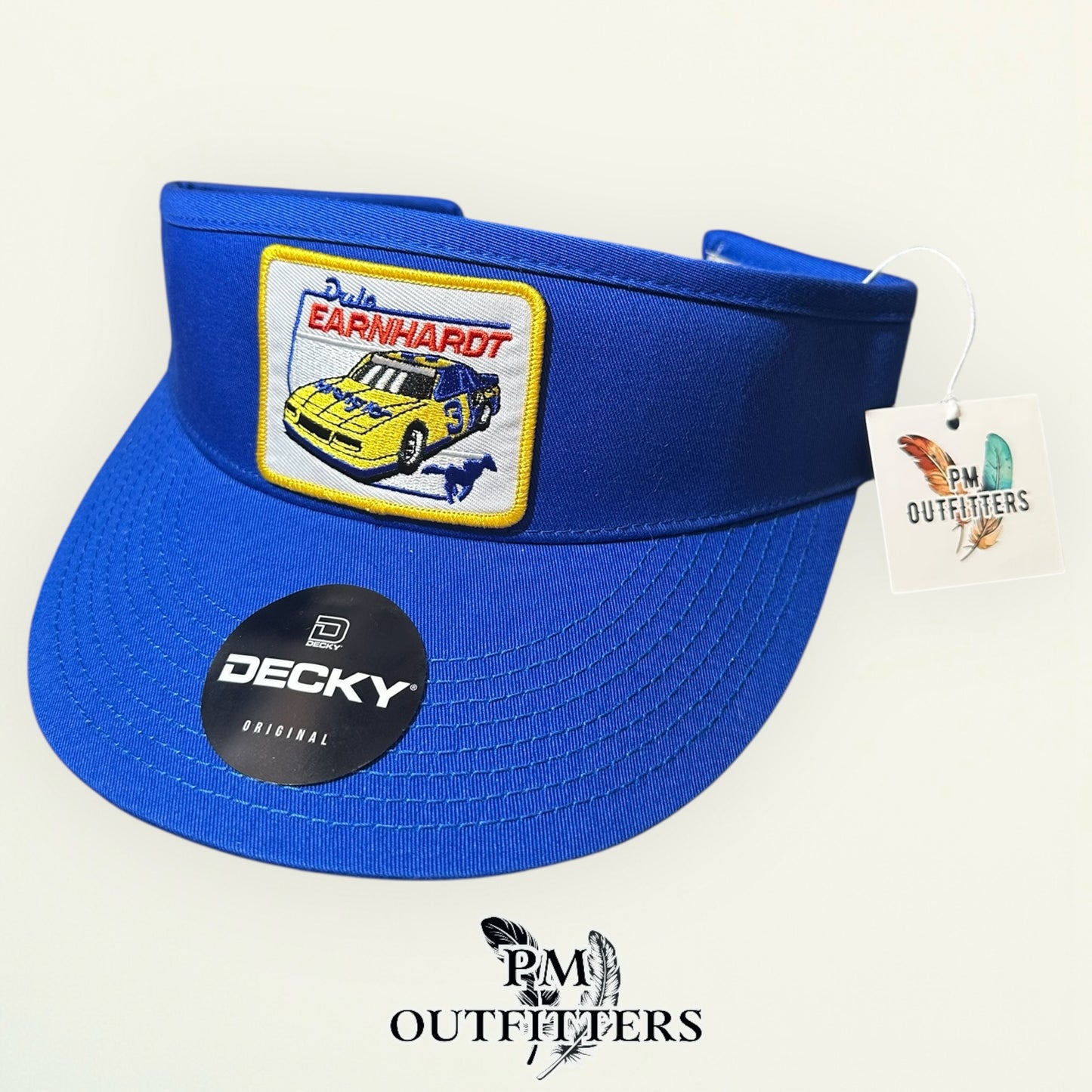 Dale Earnhardt Wrangler #3 NASCAR Visor – PM Outfitters Retro Patch | Decky Royal Blue