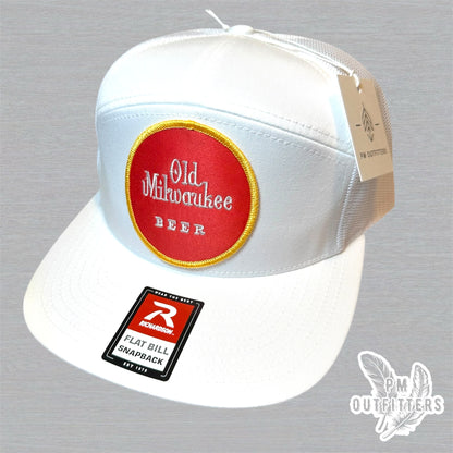 Retro Old Milwaukee Beer Patch 7 Panel Trucker