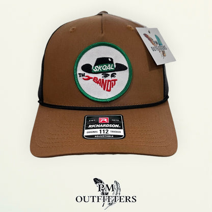 Skoal Bandit Retro Patch Hat | Richardson 112 Caramel & Black Rope Trucker