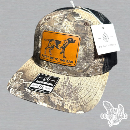 PM Outfitters “Point Me to the Bar” Custom Design - Richardson 112 Realtree Excape Camo Trucker Hat