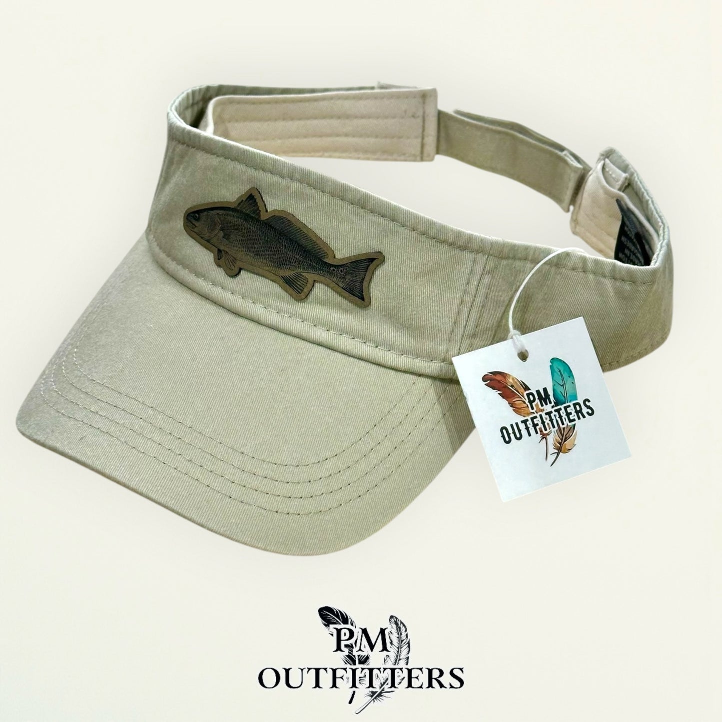 PM Outfitters Exclusive Design Redfish Sportsman Pigment Dyed Cotton Visor