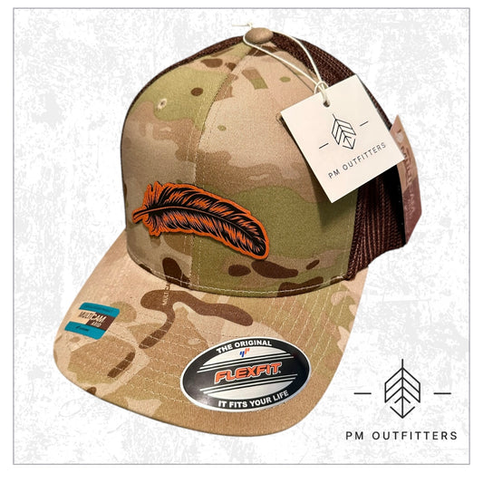 Signature Feather Camo FlexFit Trucker Hat