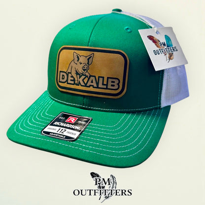 DeKalb Hog Patch Hat | Richardson 112 Kelly Green & White | Agricultural Heritage