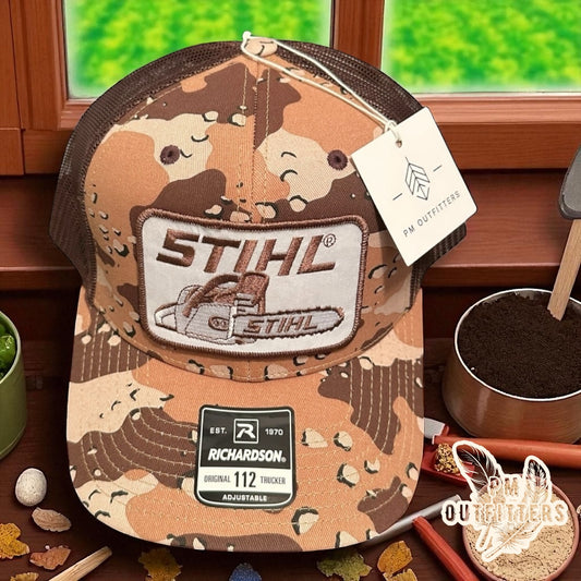 Stihl Vintage Chainsaw Desert Camo Trucker Hat