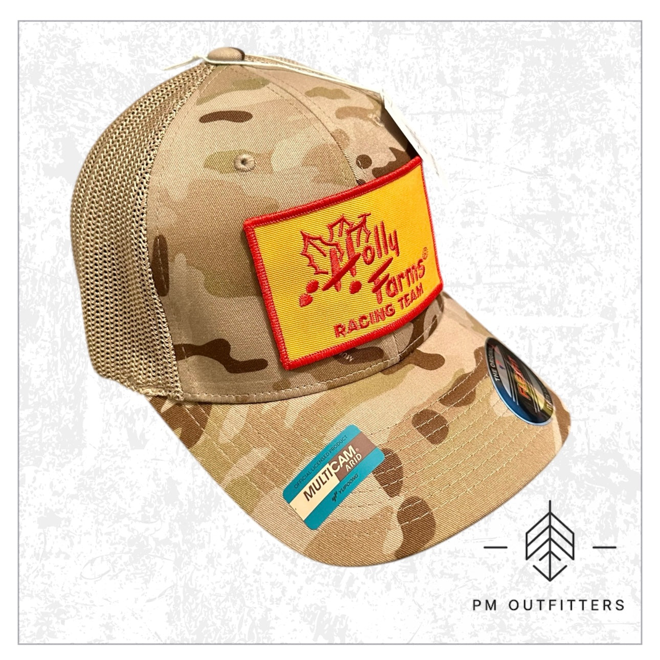 Holly Farms Racing FlexFit Camo Trucker Hat