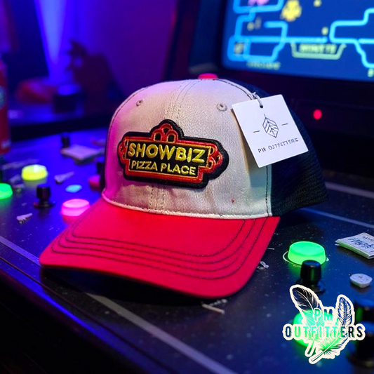 Vintage Showbiz Pizza Garment Washed Trucker Hat
