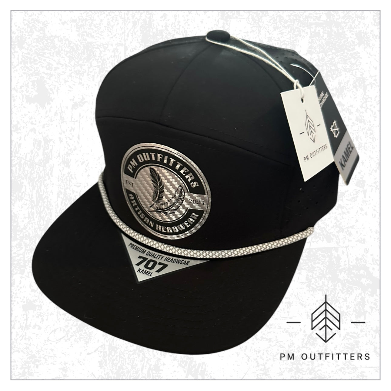 PM Outfitters Carbon Fiber Performance 7-Panel Rope Trucker