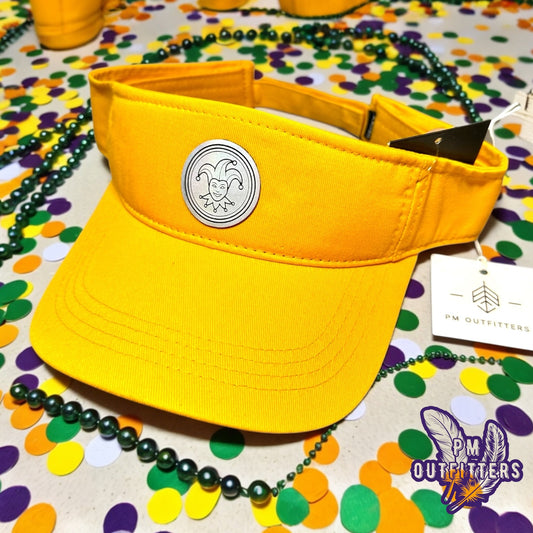 Mardi Gras Holographic Jester Doubloon Visor - Gold Decky 3001