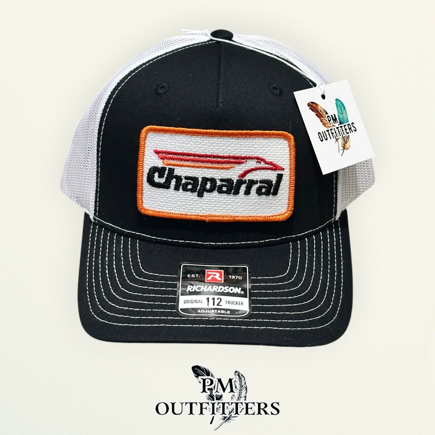 Chaparral Boats True Vintage Patch Trucker Hat – PM Outfitters | Richardson 112 Black White Authentic Marine Heritage