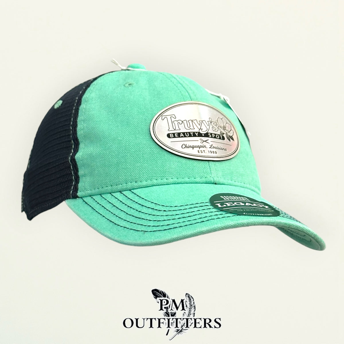 PM Outfitters hang tag Truvy's Beauty Spot Dolly Parton tribute trucker hat