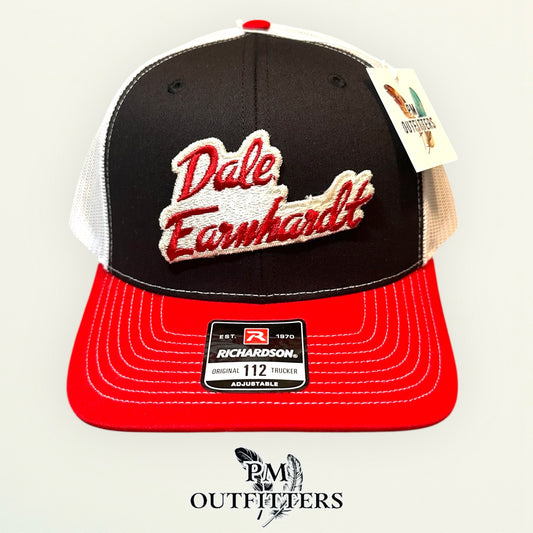 Dale Earnhardt Vintage Patch Hat - Authentic NASCAR Memorabilia | Richardson 112 Red Black White
