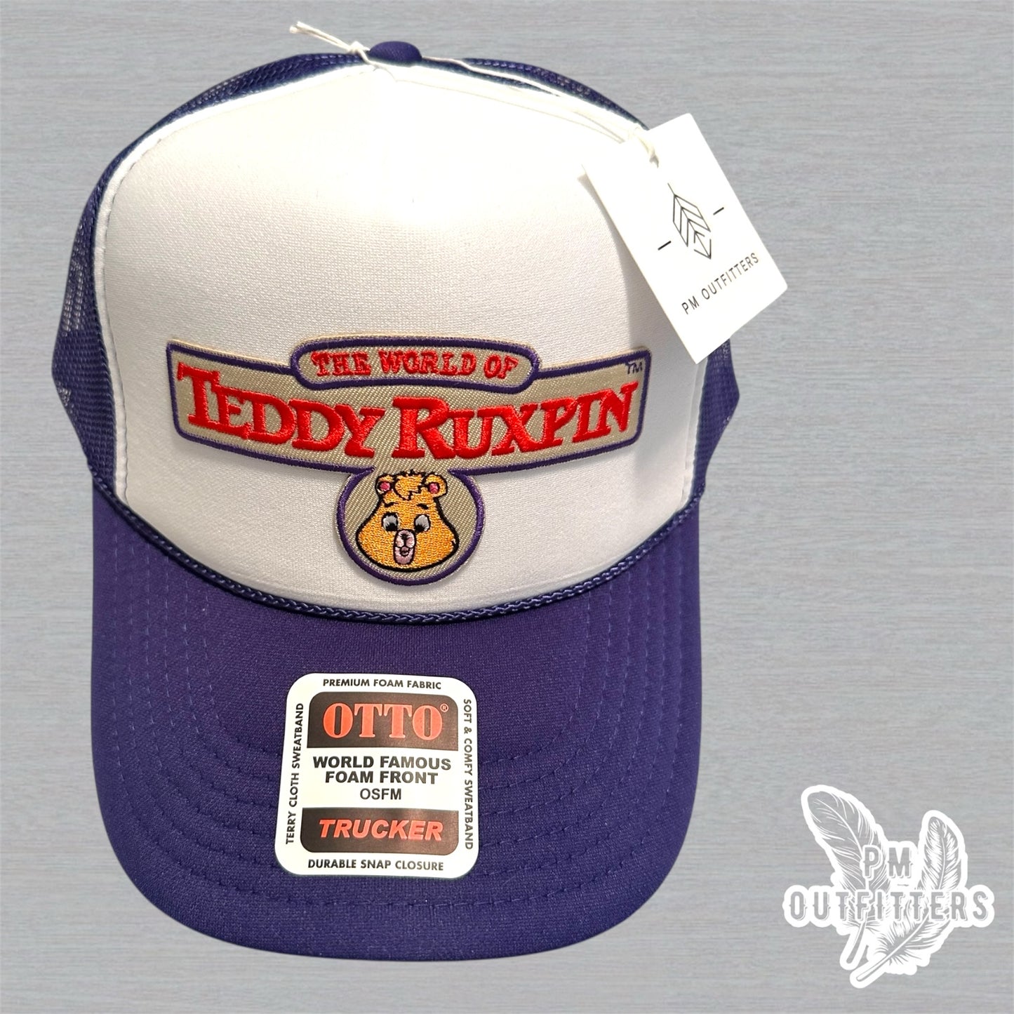 Vintage Teddy Ruxpin Foam Front Rope Trucker Hat