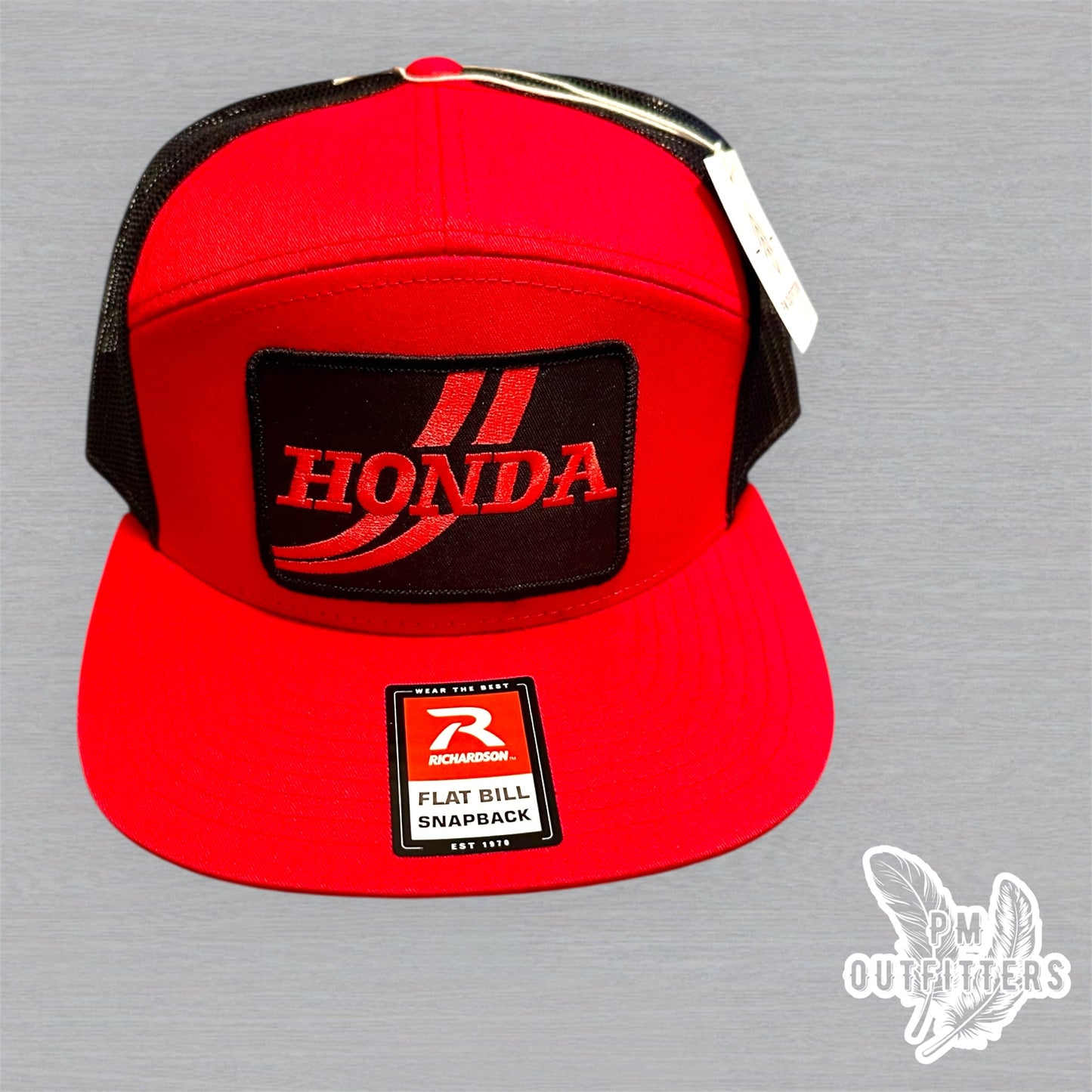 Honda Trucker Hat - Retro Patch Richardson 168 Red Black