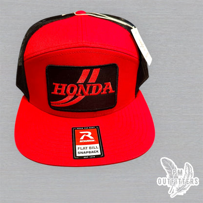 Honda Trucker Hat - Retro Patch Richardson 168 Red Black