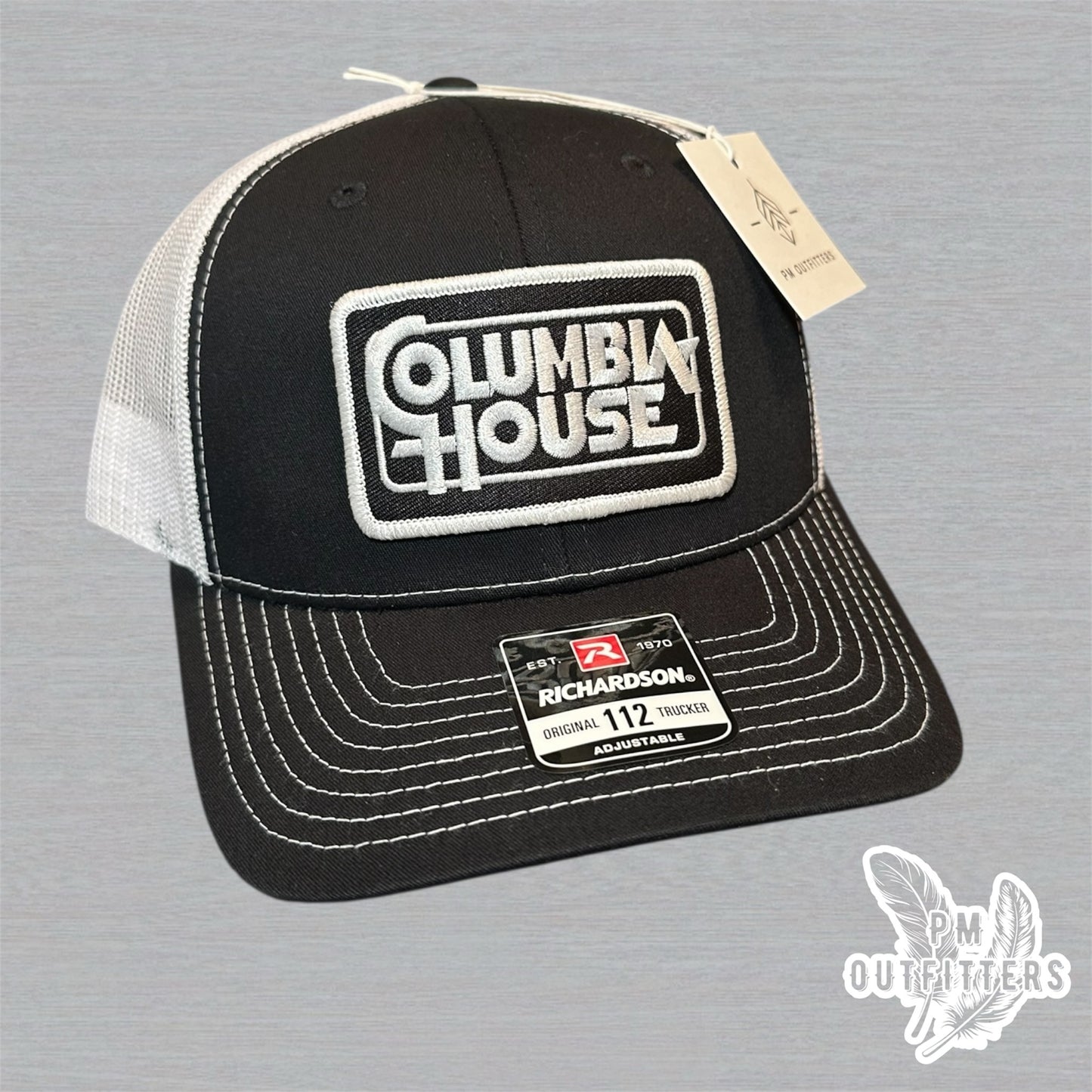 Columbia House Trucker Hat - Retro Patch Richardson 112 Black White