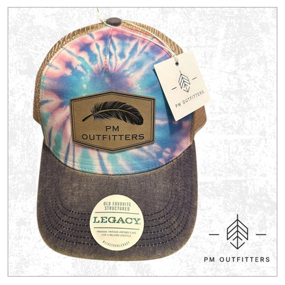 PM Outfitters Logo Tie Dye Trucker Hat