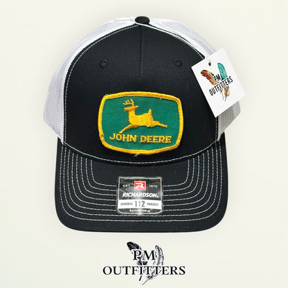 John Deere True Vintage Patch Trucker Hat – PM Outfitters | Richardson 112 Black White Authentic Farm Heritage Collectible