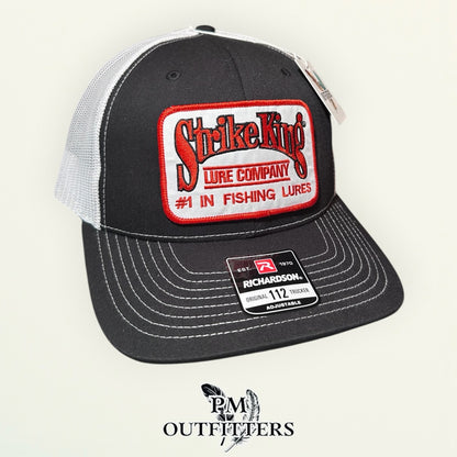 Strike King Lure Company Patch Hat | Richardson 112 Black & White