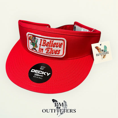Keebler I Believe in Elves Visor – PM Outfitters Retro Patch | Decky Red Cookie Heritage