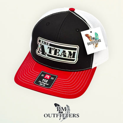 PM Outfitters hang tag The A-Team trucker hat