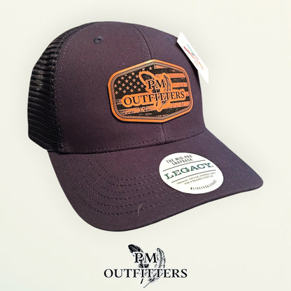 Father's Day Hat — PM Outfitters American Flag Patch | Legacy Mid Pro Navy Snapback | $25
