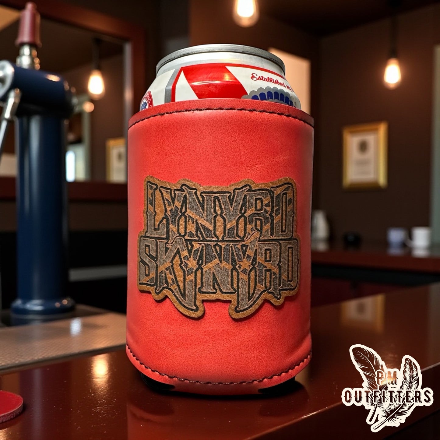 PM Outfitters Custom Laser Engraved Lynyrd Skynyrd Premium Leatherette Can Koozie