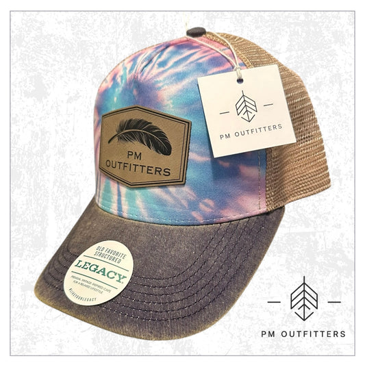 PM Outfitters Logo Tie Dye Trucker Hat