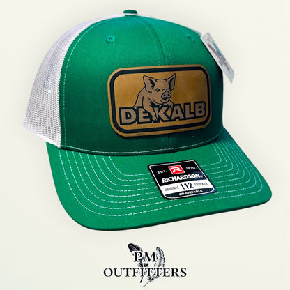DeKalb Hog Patch Hat | Richardson 112 Kelly Green & White | Agricultural Heritage