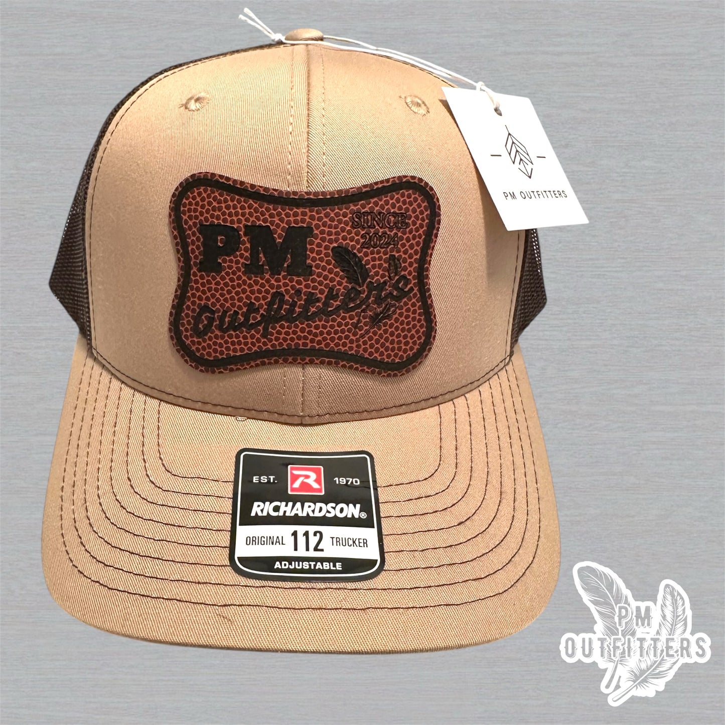 PM Outfitters Custom Design Football Logo Trucker Hat