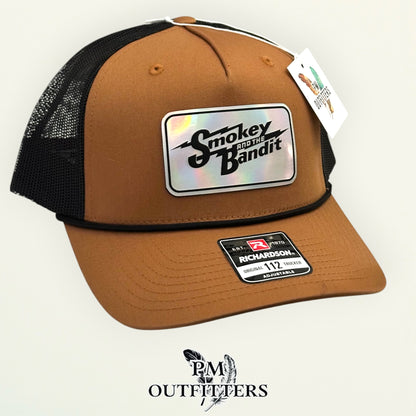 Smokey and the Bandit trucker hat profile view caramel canvas rope brim