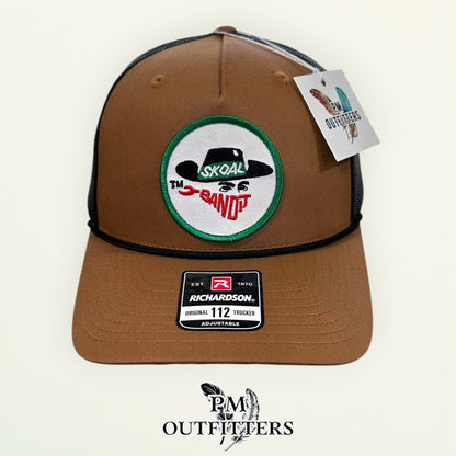 Skoal Bandit Retro Patch Hat | Richardson 112 Caramel & Black Rope Trucker