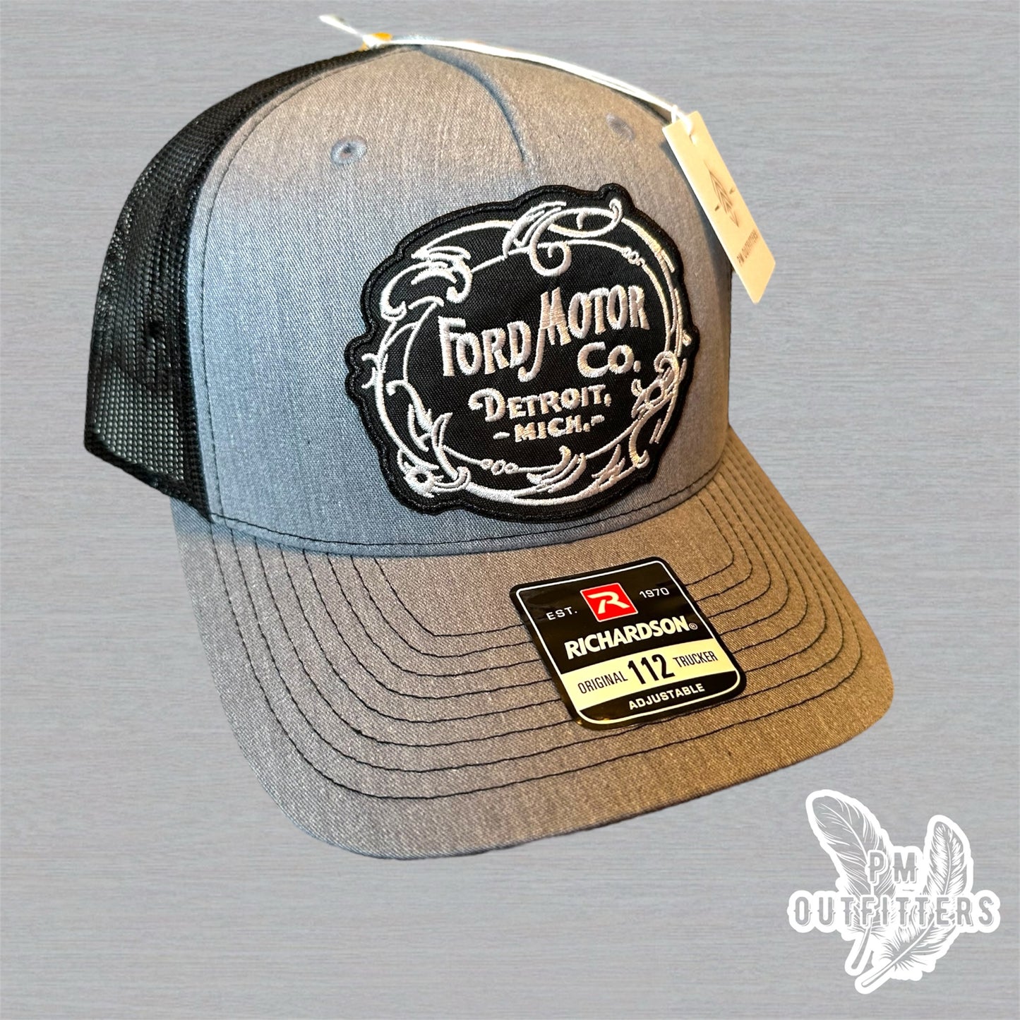 Retro Ford Motor Co Vintage Logo 5 Panel Trucker Hat