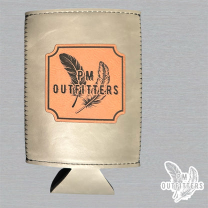PM Outfitters Custom Laser Engraved Johnny Cash Premium Leatherette Slim Can Koozie