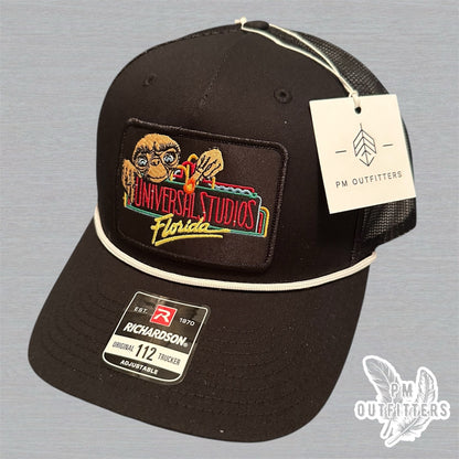 Vintage Universal Studios Florida Trucker Hat - Black Richardson 112 Rope