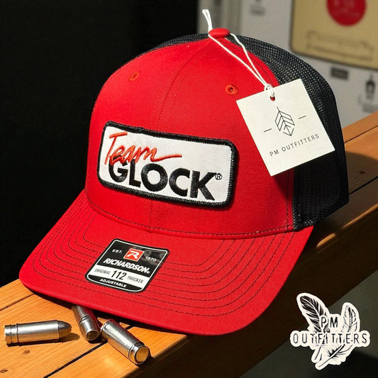 Team Glock Embroidered Patch Richardson 112 Trucker Hat Snapback Cap