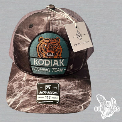 Retro Kodiak Fishing Team Patch Richardson 112 Mossy Oak Elements Trucker Hat