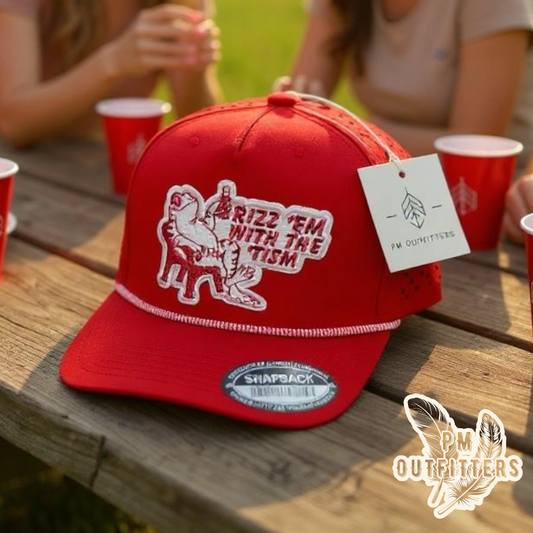 Rizz ‘Em With The ‘Tism Patch Hydro Waterproof Rope Snapback Trucker