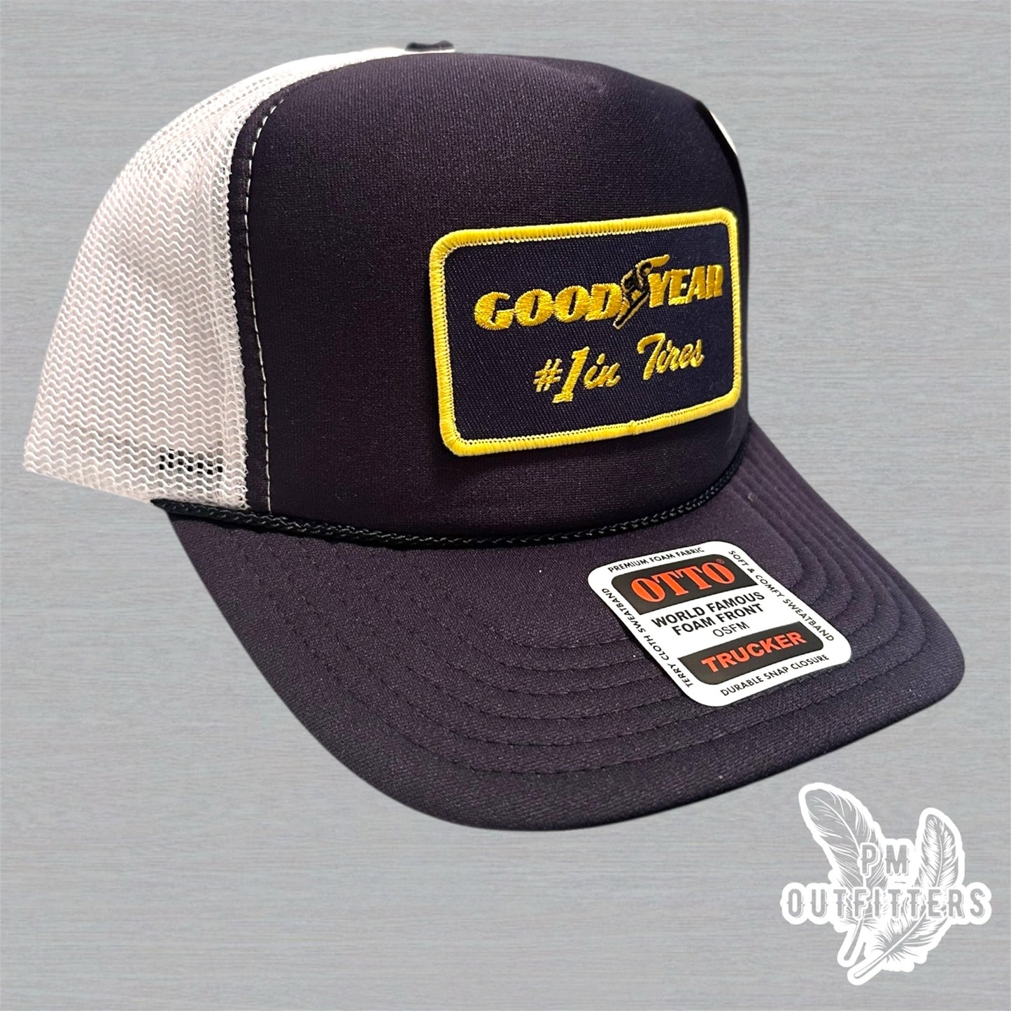 Vintage Good Year Tires Foam Front Rope Trucker Hat