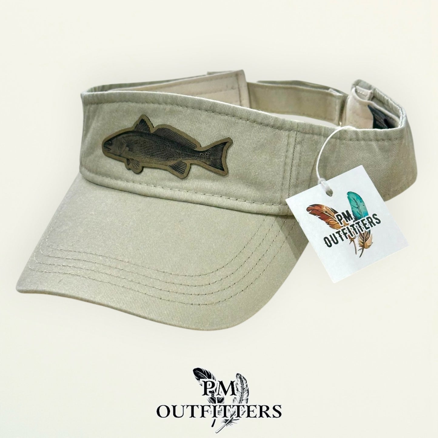 PM Outfitters Exclusive Design Redfish Sportsman Pigment Dyed Cotton Visor