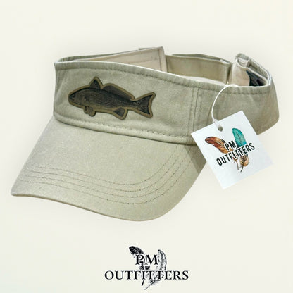 PM Outfitters Exclusive Design Redfish Sportsman Pigment Dyed Cotton Visor