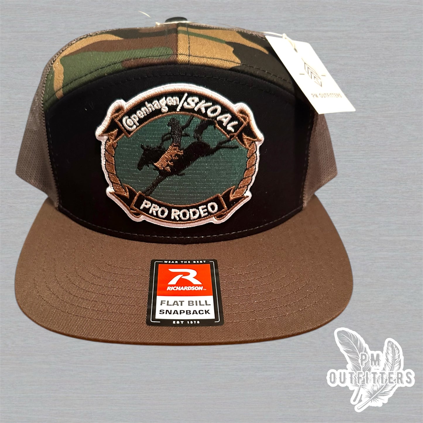Copenhagen Skoal Pro Rodeo Patch Richardson 168 7-Panel Trucker Hat