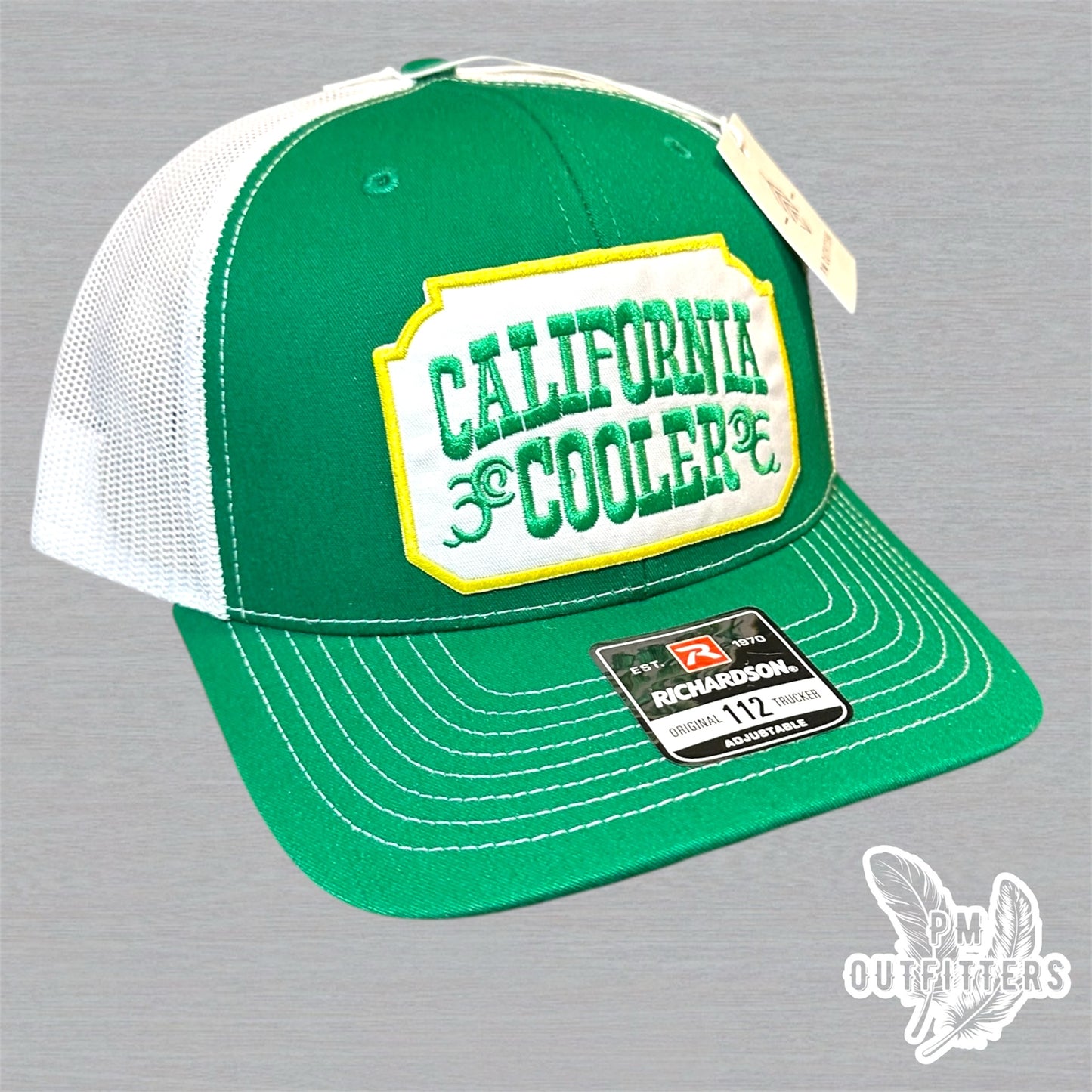 California Cooler Trucker Hat - Green & White Richardson 112