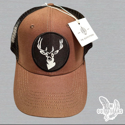 Deer Silhouette Canvas Trucker