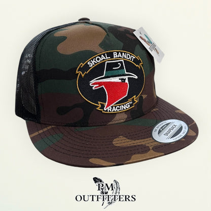 Skoal Bandit Racing Retro Patch Hat | YP Classics 6006 Camo & Black Flat Bill