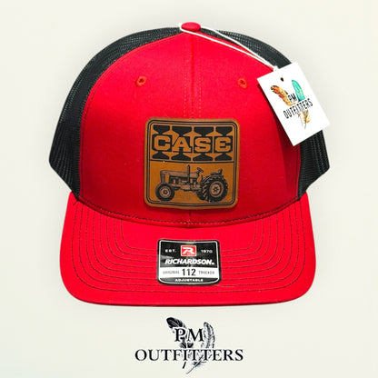 Case trucker hat black mesh back Richardson 112 red
