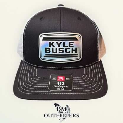 Kyle Busch Memorial Hat - In Memory of Rowdy (1985-2026) | Richardson 112 Black White Tribute