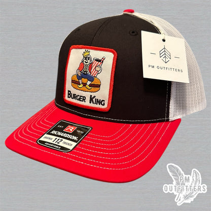 Vintage Burger King Trucker Hat - Black, Red & White Richardson 112