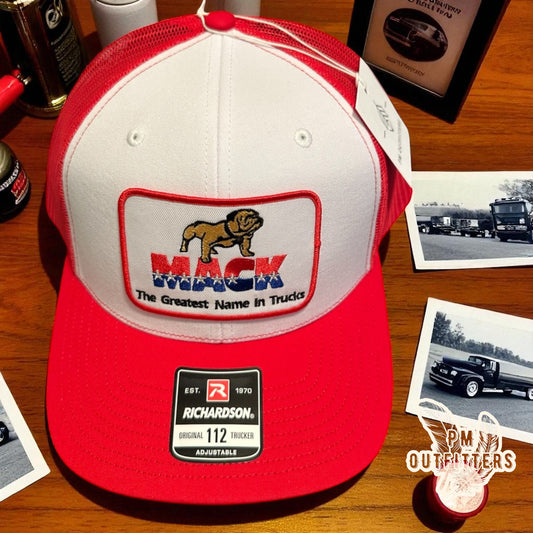Mack Trucks Vintage Logo Embroidered Patch Trucker Hat